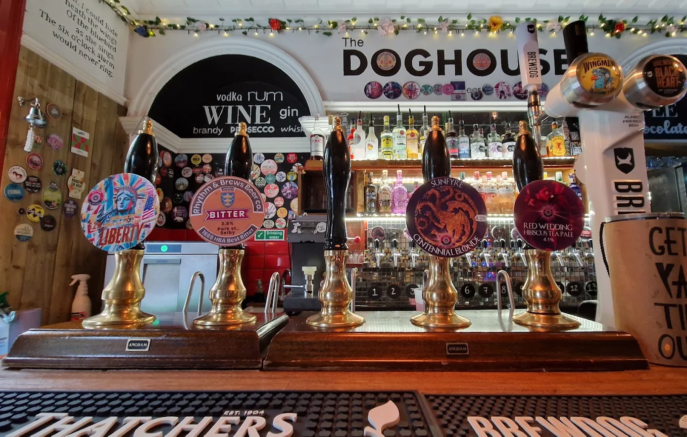 Hand pulls and craft beer bar at The Doghouse Selby