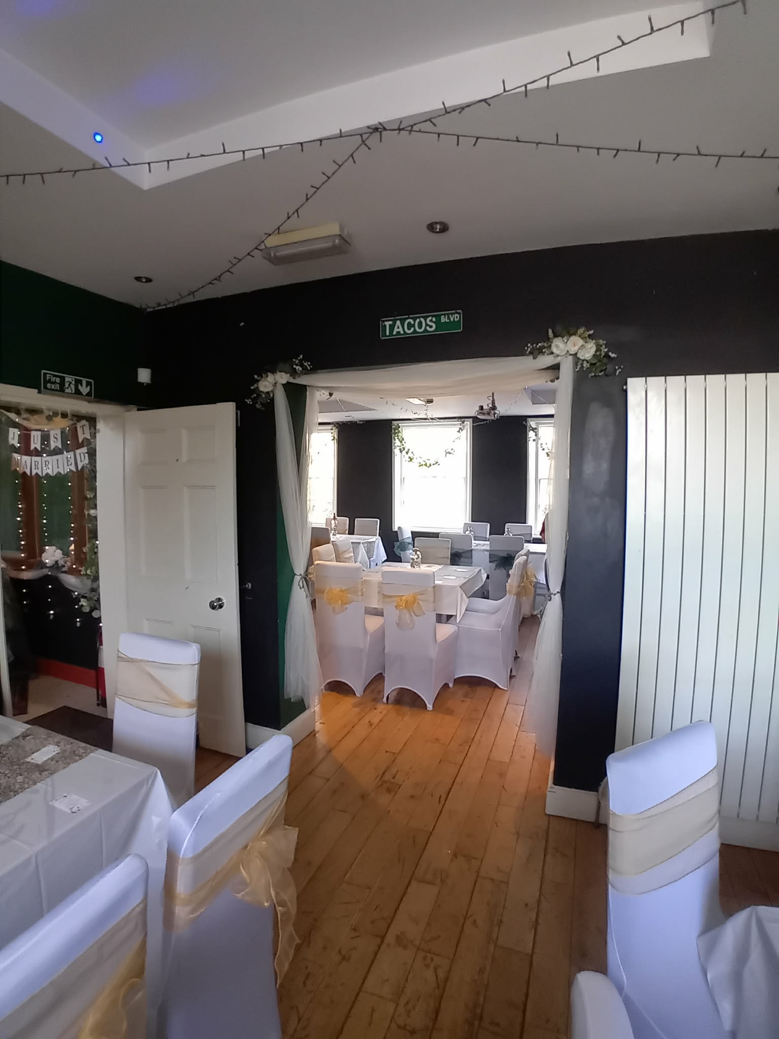 View through the upstairs private hire rooms at The Doghouse Selby